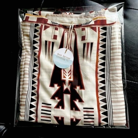 New Tribal Print Kimono Duster Maxi Robe Coverup - Picture 6 of 7